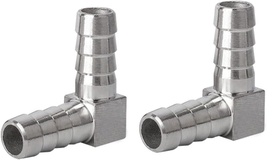 Metalwork Casting 304 Stainless Steel Hose Barb Fitting 90 Degree L Right Angle  - £22.41 GBP