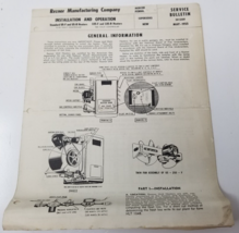 Reznor Manufacturing Heater US-F US-B Installation Service Bulletin Book... - £14.92 GBP
