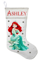 Ariel Christmas Stocking - Personalized and Hand Made The Little Mermaid Christm - $33.00