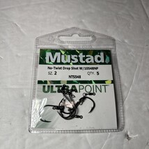 5 Mustad No-Twist Drop Shot w/10548NP Size 2 - $6.99