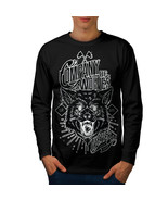 Wellcoda Company of Wolves Mens Long Sleeve T-shirt, Never Graphic Design - £18.10 GBP