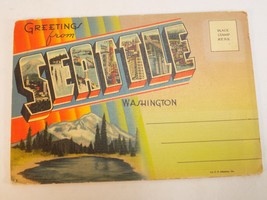 Vintage Postcard Leporello Booklet Seattle Washington Unstamped Pontoon Bridge - £9.31 GBP