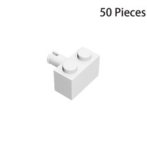 50x White Part 2458 Brick Special 1X2 with Pin Building Pieces Bulk Lot - £7.20 GBP