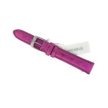 Michele MS16AA430690 Women&#39;s Fuchsia Genuine Patent Leather Watch Band NEW! - £39.10 GBP