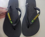 Havaianas Women&#39;s Brazil Flag Slide Sandal Flip Flop Black Sz 10/11 41-4... - £11.66 GBP