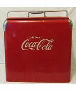 Antique Coca Cola Cooler and Tray Drink Coca Cola in Bottles Acton Mfg Co. - £258.90 GBP