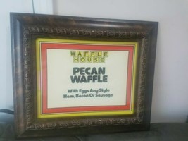 Waffle House sign Majestic Framed Man Cave Pecan Waffle HAM BACON Egg Sa... - $67.32