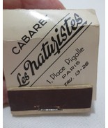 Cabaret Les Naturistes Paris Matchbook Collectible Nudie unused - $15.00