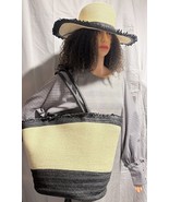 CXL by Christian Lacroix Women&#39;s Straw Hat and Tote Bag Set Beach Holida... - $54.81 CAD