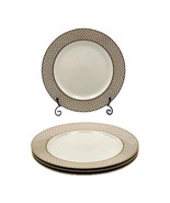 Fitz and Floyd Dynasty 10 1/4&quot; Dinner Plates Set of 4 Gold and White VTG... - €51,45 EUR