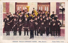 Cedars Falls Concert Brass Band Iowa 1908 postcard - £9.66 GBP