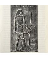 1942 Egypt Wood Sculpture of Hesire Historical Print Antique Ephemera 8 ... - €17,16 EUR