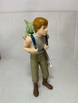Star Wars Luke Skywalker With Yoda Figurine Degobah Training 1995 Applause Vinyl - $19.39