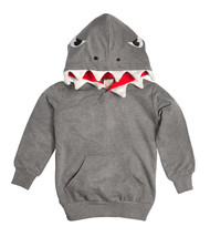 Doodle Pants 3D Shark Hoodie Size 5T Gray Sweatshirt Sweater Jacket Pullover - £11.60 GBP