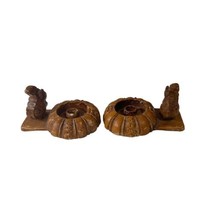 Burwood Squirrel Figurine Candleholder Set of 2 MCM VTG Grannycore Decor Kitschy - £12.62 GBP