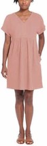 Briggs Womens V-Neck Linen Blend Dress Size: M, Color: Misty Mauve - £27.51 GBP