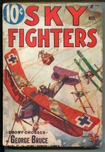 Sky Fighters 11/1933-AIR War PULPS-WWI-5TH ISSUE-EBONY CROSSES-GEORGE BRUCE-vg - £242.30 GBP