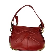 B Makowski Red Leather Purse Handbag Shoulder Bag 13x9x5 - $24.74