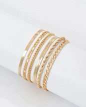 Set of 6 gold layered bracelets  - Boho Bracelets - £9.95 GBP