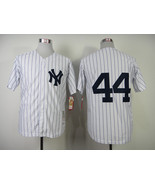 Yankees #44 Reggie Jackson Jersey Old Style Uniform White Stripe - $45.00