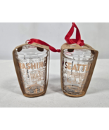 Starbucks Glass Tumbler Cup Christmas Ornament Set Seattle &amp; Washington ... - €17,32 EUR