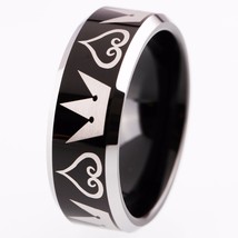 Free Shipping JEWELRY Hot Sales 8MM Black With Shiny Bevel Kingdom Hearts&amp;Crowns - £30.94 GBP