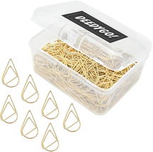 250 Pieces Gold Cute Paper Clips Teardrop Stainless Steel Drop-Shaped Paper Clip - £10.87 GBP