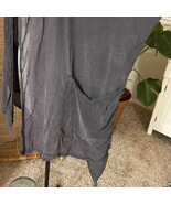 Vintage Rated R gray silk open front square pocket cardigan Medium - $32.68 CAD
