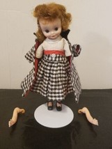 Mccall Corp Doll Plaid Jacket/Dress Barettes /w Stand Arm Band Broke  - $94.99