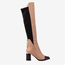 The Verona Cream Leather Knee High Women Boot image 8