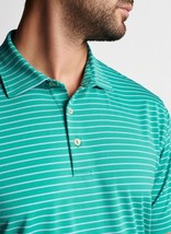 Peter Millar Men&#39;s Drum Performance Jersey Polo Billiard Green-Size XL - £38.48 GBP