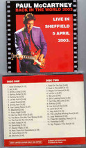 Paul McCartney - Live In Sheffield April 5th . 2003  ( 2 CD SET ) - £23.15 GBP