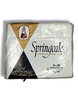 Vintage Springmaid Springcale Sheet White Combed Percale Double Flat She... - $19.95