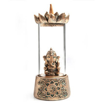 LED Backflow Incense Burner - Glass Case - £29.80 GBP