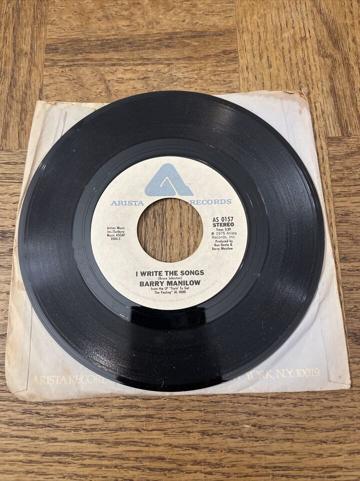 Barry Manilow I Write The Songs 45 Record - $10.00