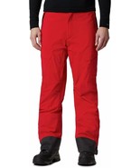 Columbia Men&#39;s Powder Stash Ski Snow Pants 34&quot; Inseam Size 1X Mountain Red - £63.15 GBP