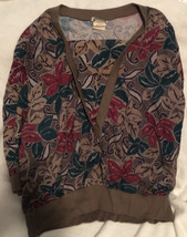Vintage Donn Kenny Women’s Flowery Shirt Top 22w Sh4 - $9.89