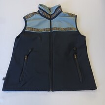 Copper River Fleece Kodiak Softshell Women's Vest Sz M Teal/Black Cordova Alaska image 10