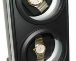 New  Diplomat Automatic Economy Double Dual Watch Winder Tower Silver Black - $94.95