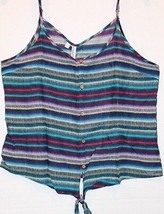 Hang Ten Juniors Rayon Abstract Spaghetti Strap Top L Large XL Extra Large - £10.25 GBP