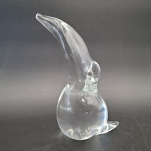 Crystal Clear Stout Little Toucan Bird Glass Paperweight Figurine 6&quot; EUC - £7.83 GBP