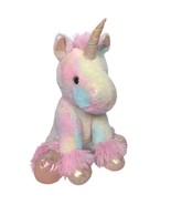 Walgreens Pastel Multicolor Unicorn Plush Stuffed Animal Glitter Horn 18&quot; - £33.27 GBP