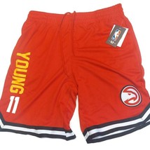 Atlanta Hawks Athletic Basketball Shorts Mens Size Large Trae Young #11 Red - £17.18 GBP