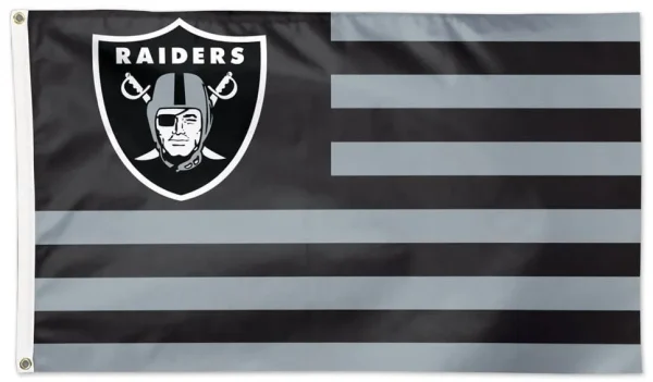 3×5 Las Vegas Raiders American Flag – Stars and Stripes Americana Design - $18.00