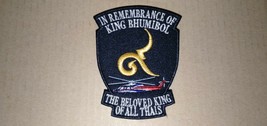 In Remembrance Of King Bhumibol Royal Thai Air Force Militaria Patch - £14.77 GBP