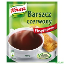 KNORR BARSZCZ czerwony RED BORSCHT beets soup -3pc. Made in Poland FREE ... - £8.52 GBP