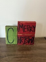 Savvy Creations Merry Christmas Wooden Blocks Décor - $214.78 MXN Savvy Creations Merry Christmas Wooden Blocks Décor - $214.78 MXN