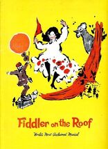 Fiddler on the Roof Souvenir Program &amp; Program 1970's - $17.82