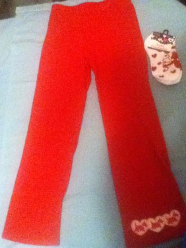Girls-Size 6-Lot of 2-Greendog pants&socks-red-Great for school - $12.99