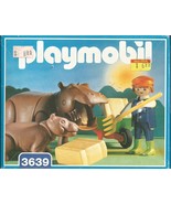 Playmobil Zoo Set, Zookeeper with Hippos # 3639,  from 1994 - £14.09 GBP